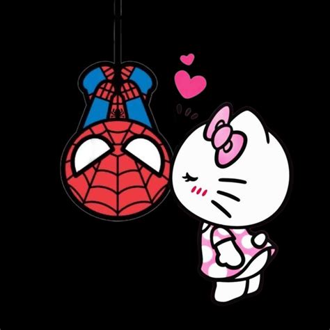 hello kitty y spiderman pareja - karely ruiz antes y después